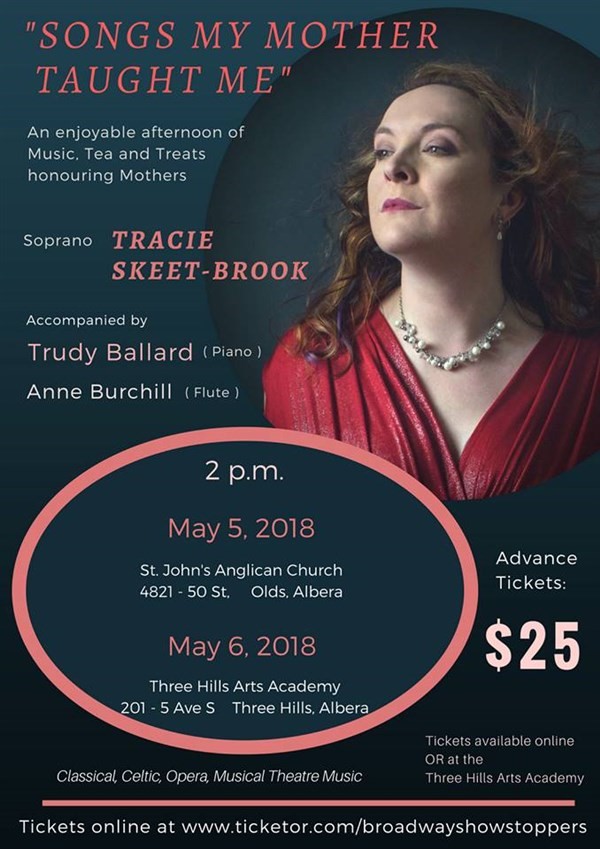 Get Information and buy tickets to Songs My Mother Taught Me An enjoyable afternoon of Music and Treats honouring Mothers on Broadway Showstoppers