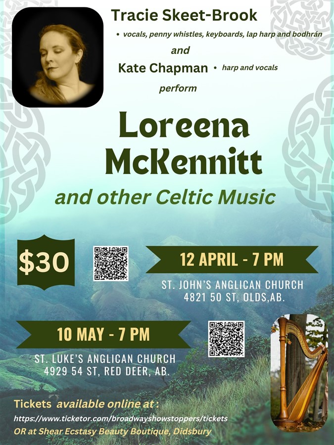 Get Information and buy tickets to Tracie Skeet-Brook and Kate Chapman perform Loreena McKennitt and other Celtic Music on Broadway Showstoppers