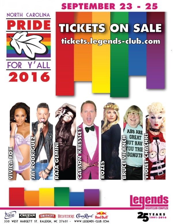 Get Information and buy tickets to PRIDE 2016  on Legends Nightclub