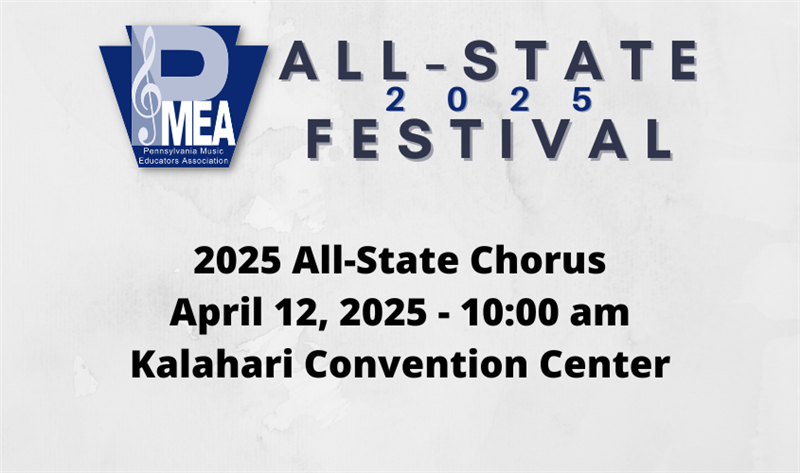 Get Information and buy tickets to PMEA All-State Chorus Concert  on PMEA