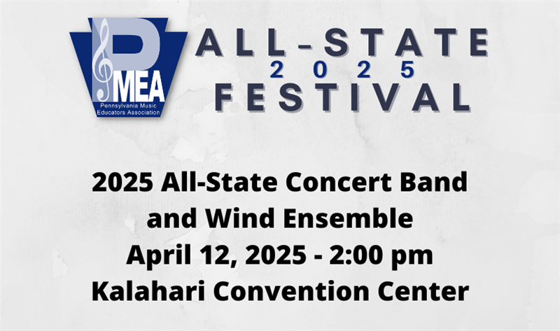 Get Information and buy tickets to PMEA All-State Band & Wind Ensemble Concert  on PMEA