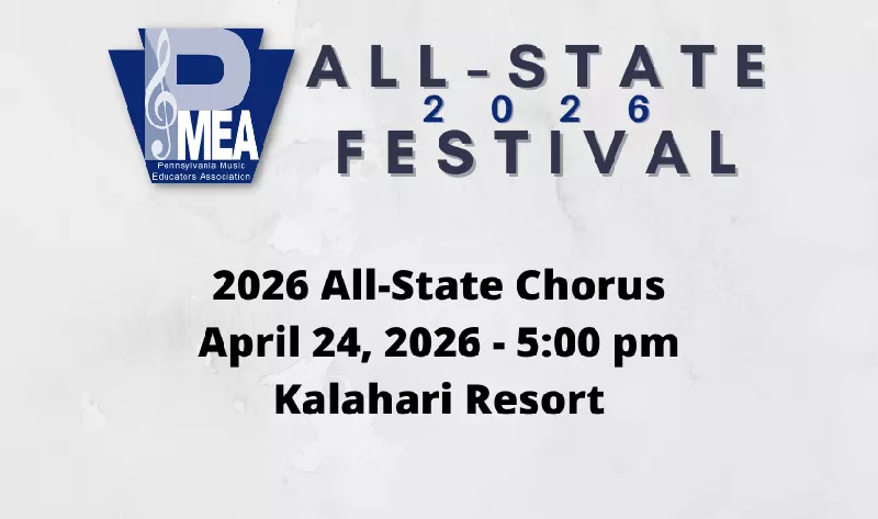 Get Information and buy tickets to PMEA All-State Chorus Concert  on PMEA