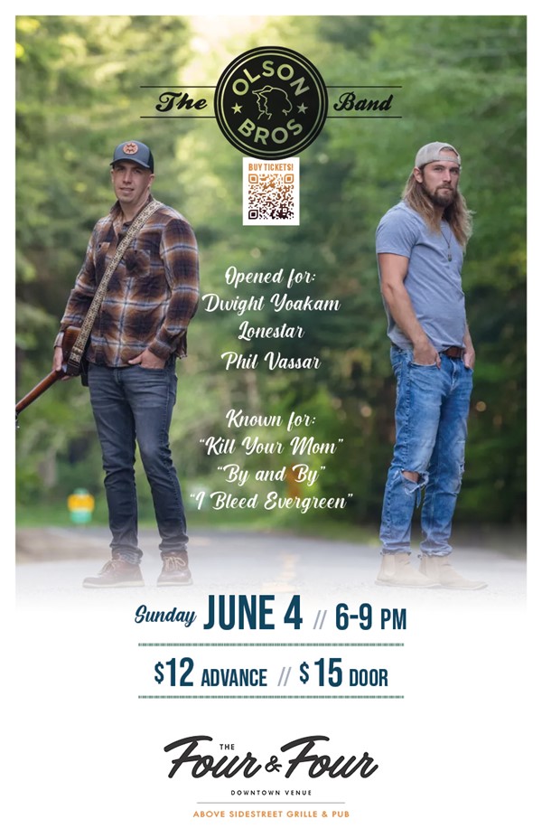Get Information and buy tickets to The Olson Bros  on Sidestreet Live / Four and Four
