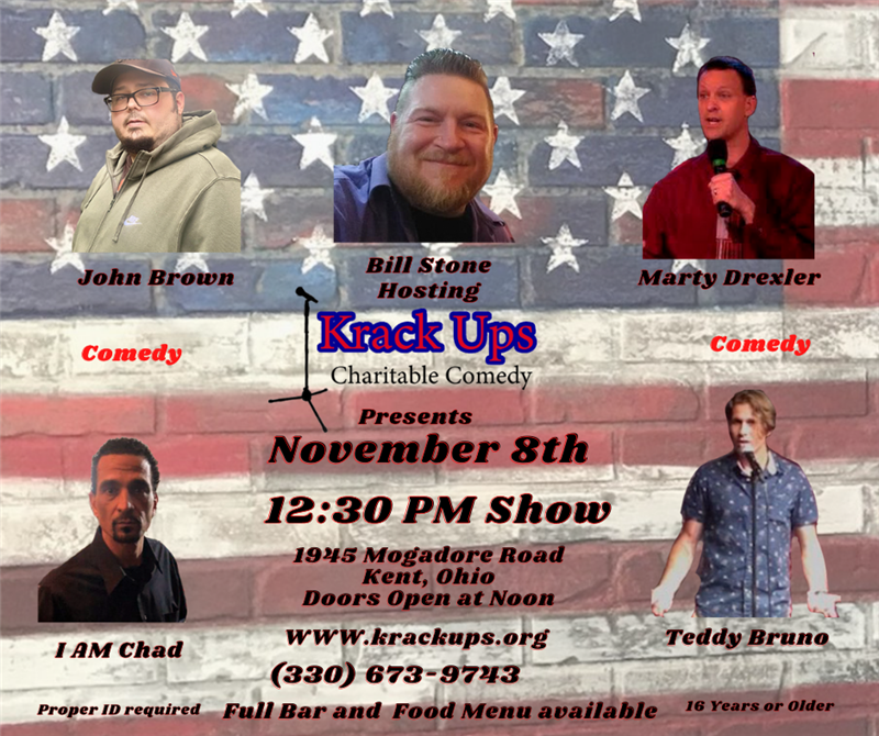 Get Information and buy tickets to Comedy Show November 8th 2020 Krack Ups on  American Legion Kent, and Krack Ups 