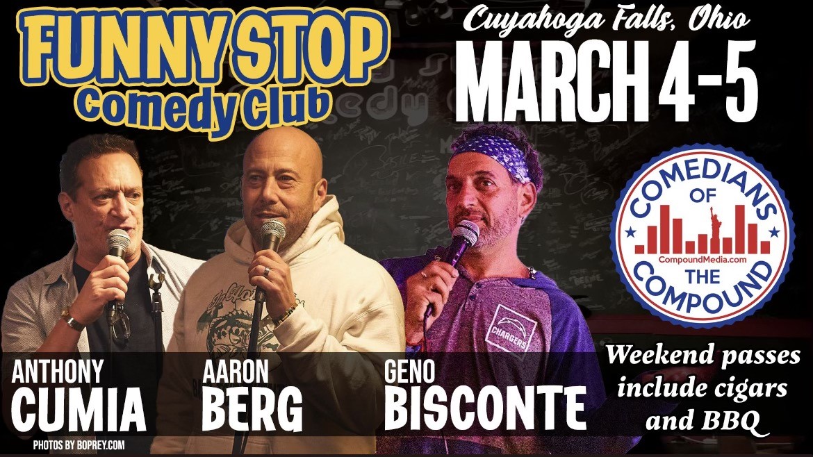 Comedians of the Compound with Aaron Berg 9:20 PM Show Funny Stop Comedy Club on mar. 04, 21:20@Funny Stop Comedy Club - Buy tickets and Get information on Funny Stop funnystop.online