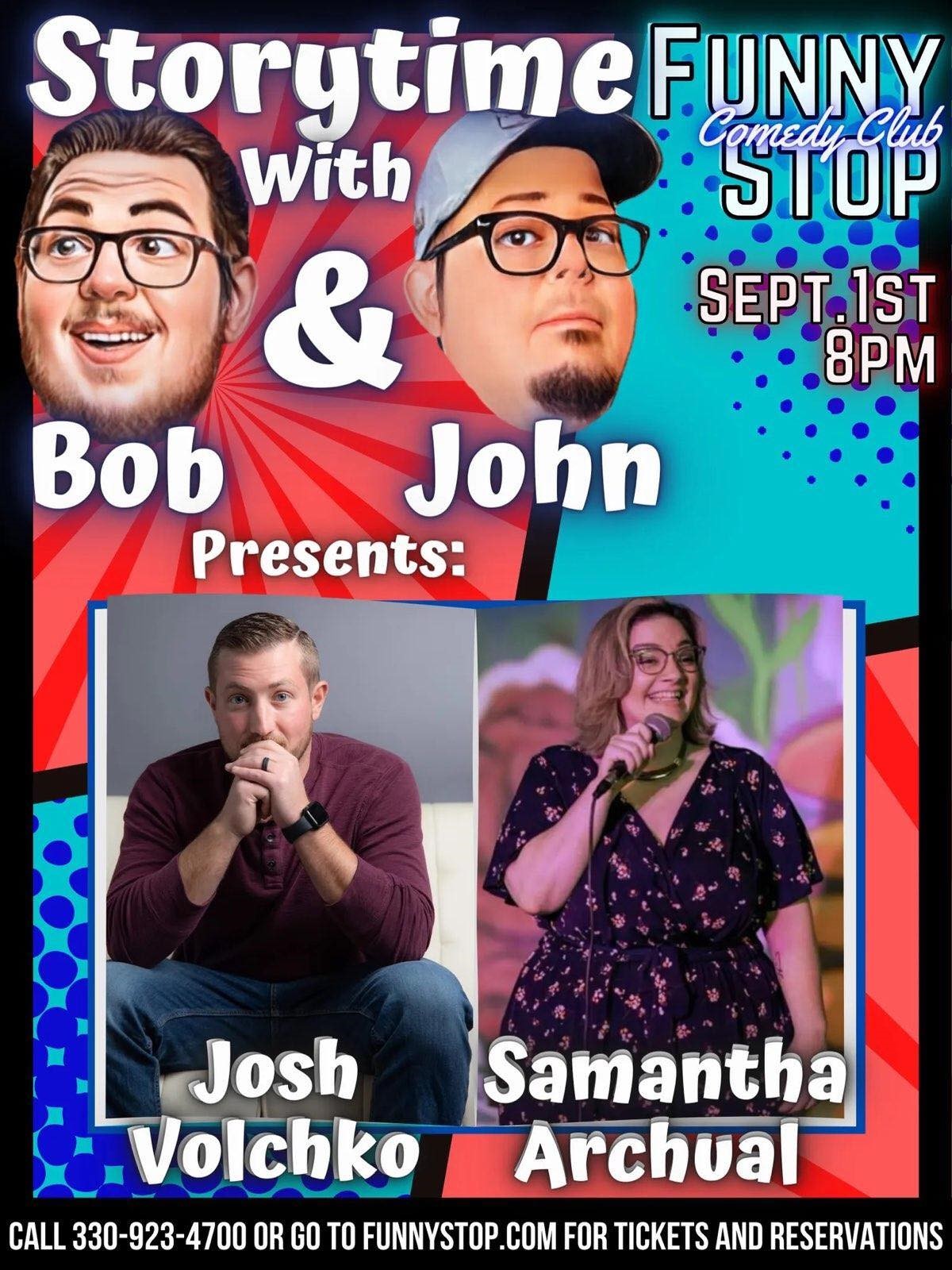 Story Time with Bob & John Funny Stop Comedy Club on oct. 04, 20:00@Funny Stop Comedy Club - Buy tickets and Get information on Funny Stop funnystop.online