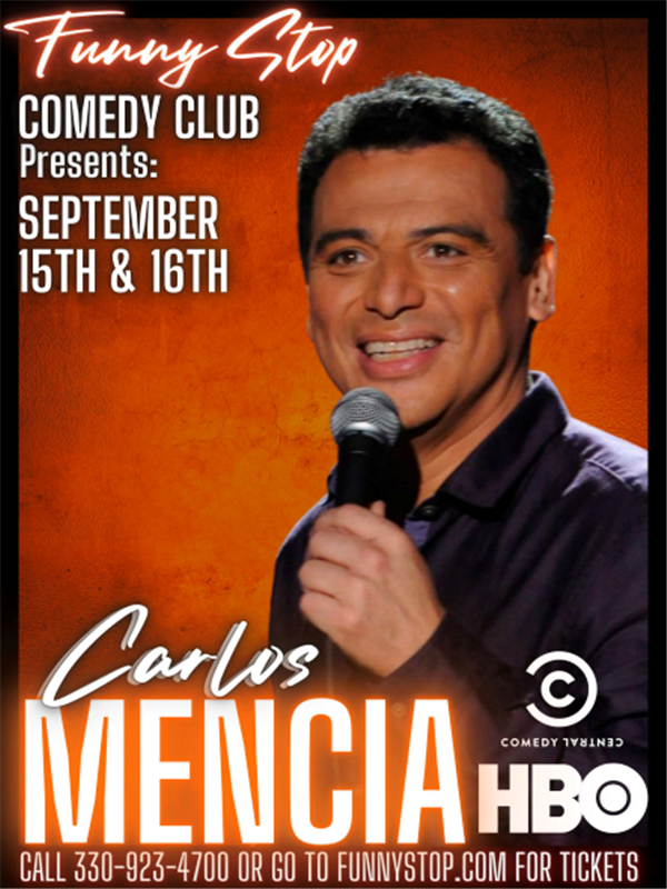 Carlos Mencia Sat. 9:30 Show Funny Stop Comedy Club on Sep 16, 21:30@Funny Stop Comedy Club - Buy tickets and Get information on Funny Stop funnystop.online