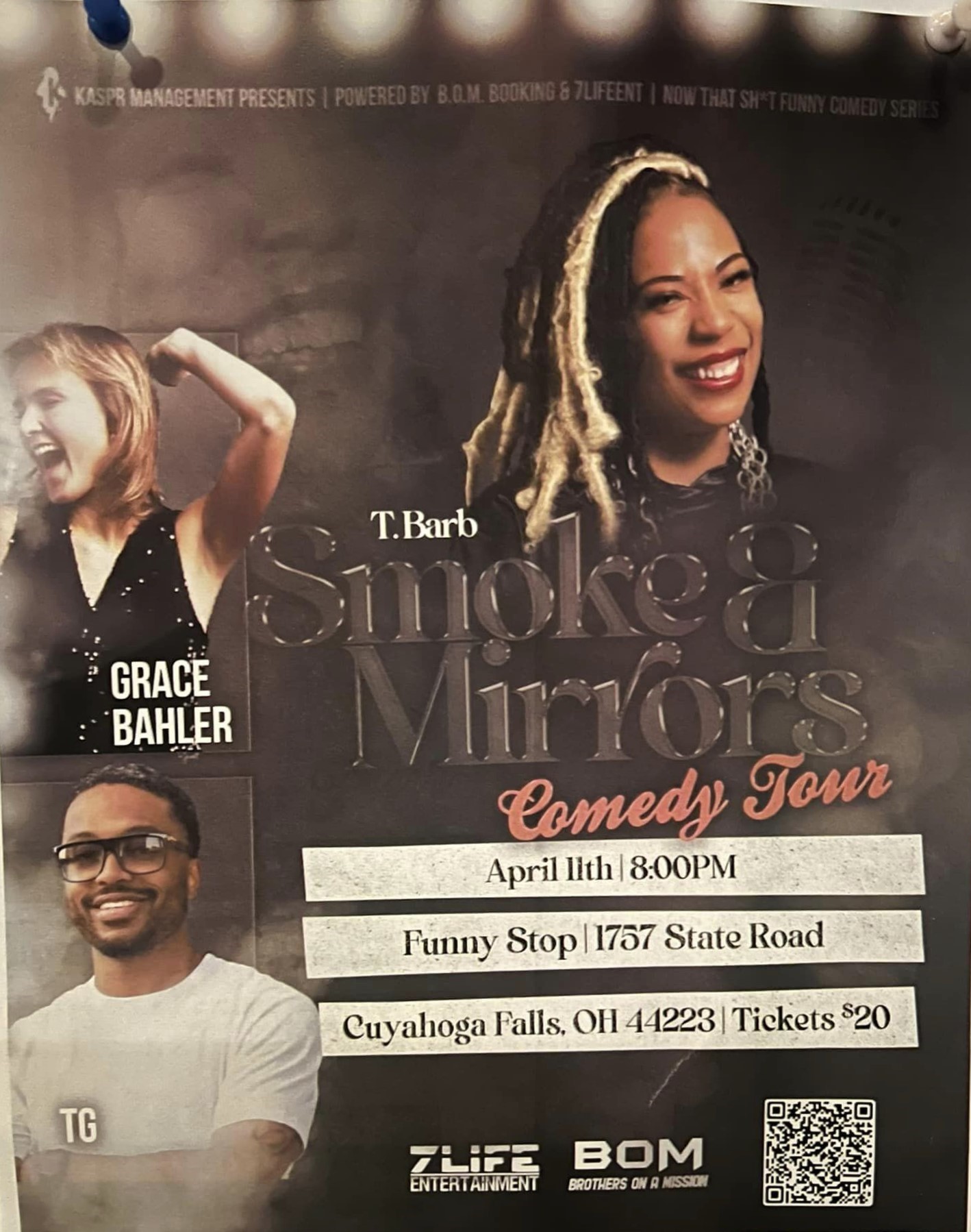 Smoke & Mirrors with T Barb and Friends Funny Stop Comedy Club on Apr 11, 20:00@Funny Stop Comedy Club - Buy tickets and Get information on Funny Stop funnystop.online
