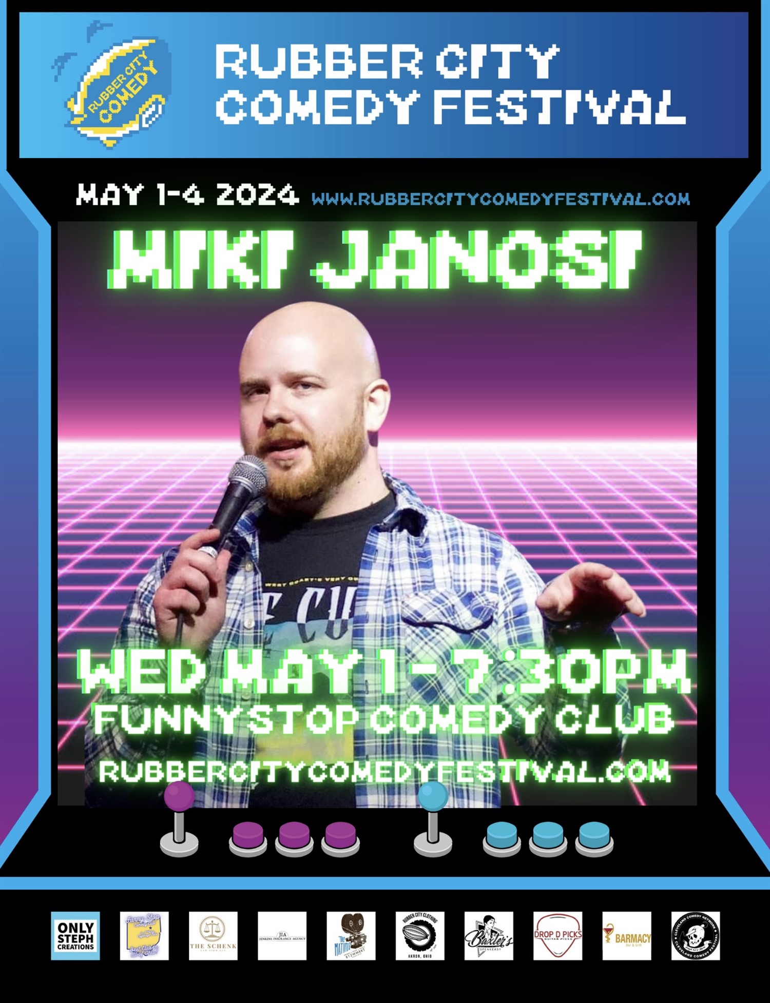 Miki Janosi Headlines for Rubber City Comedy Festival Funny Stop Comedy Club on May 01, 19:30@Funny Stop Comedy Club - Buy tickets and Get information on Funny Stop funnystop.online