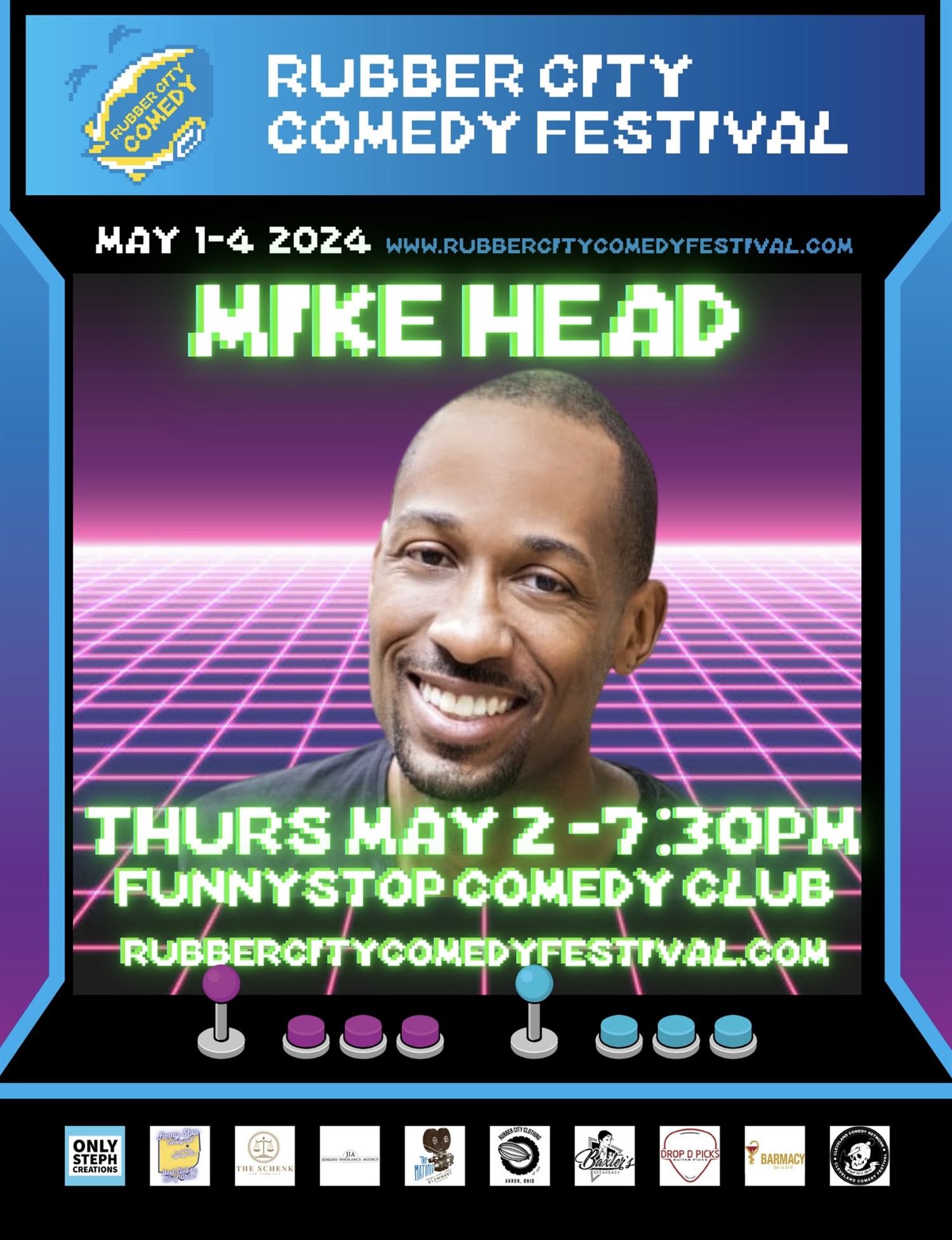 Mike Head Headlines for Rubber City Comedy Festival Funny Stop Comedy Club on May 02, 19:30@Funny Stop Comedy Club - Buy tickets and Get information on Funny Stop funnystop.online