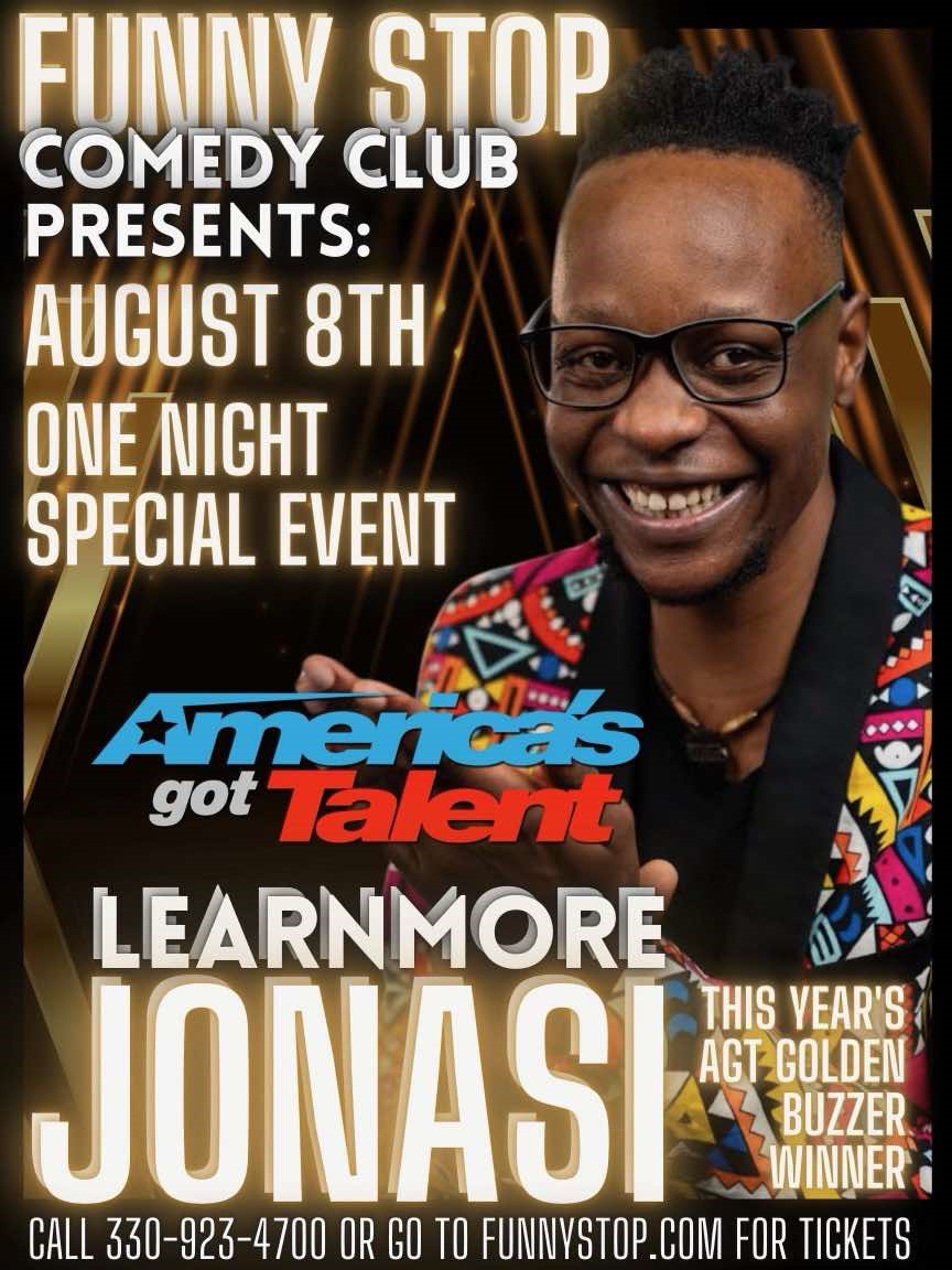 Learnmore Jonasi - Thur. 8:00PM Show Funny Stop Comedy Club on Aug 08, 20:00@Funny Stop Comedy Club - Buy tickets and Get information on Funny Stop funnystop.online