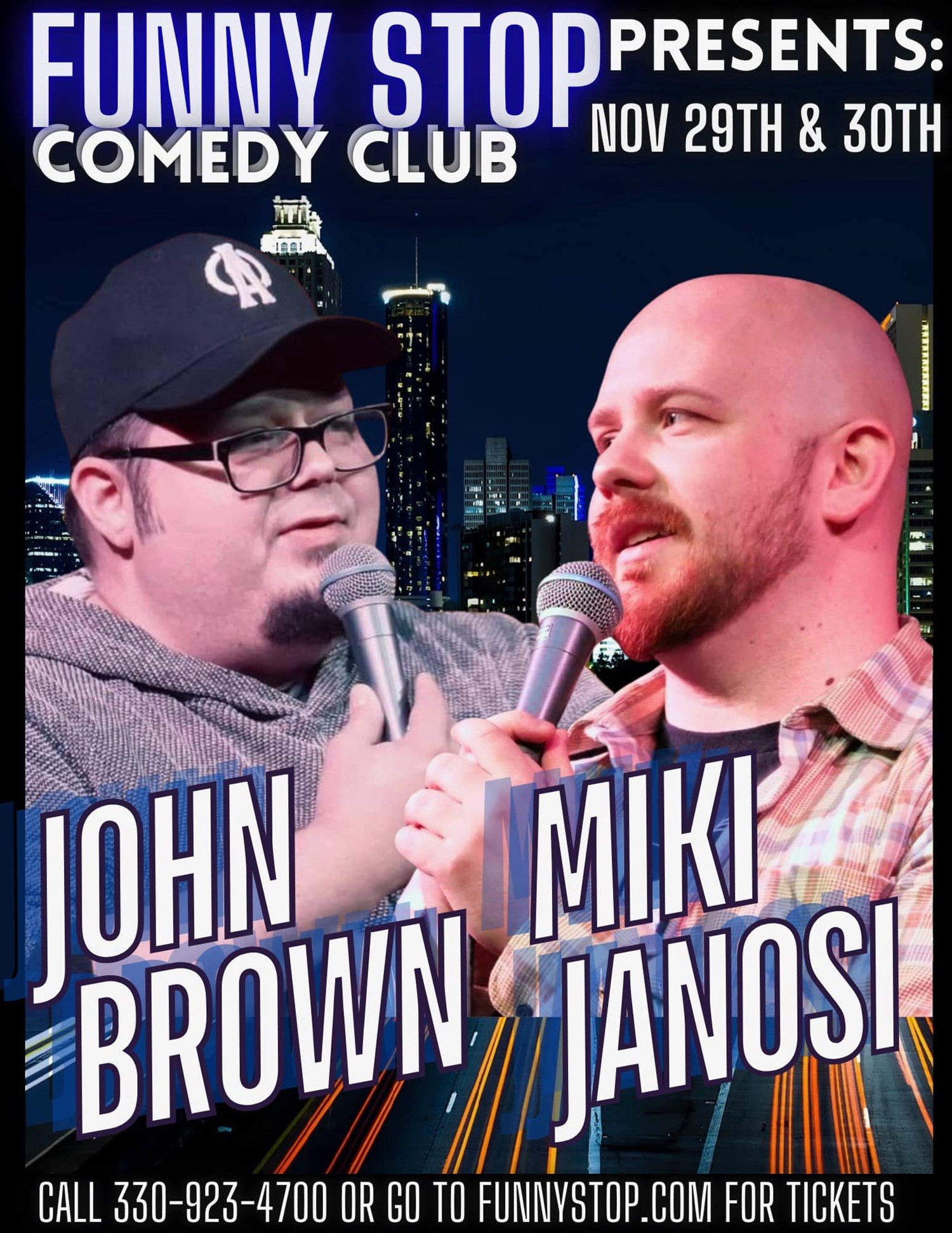 Get information & buy tickets to John Brown & Miki Janosi - Fri. 7:30PM Show Funny Stop Comedy Club on Nov 29, 19:30 @Funny Stop Comedy Club | Funny Stop