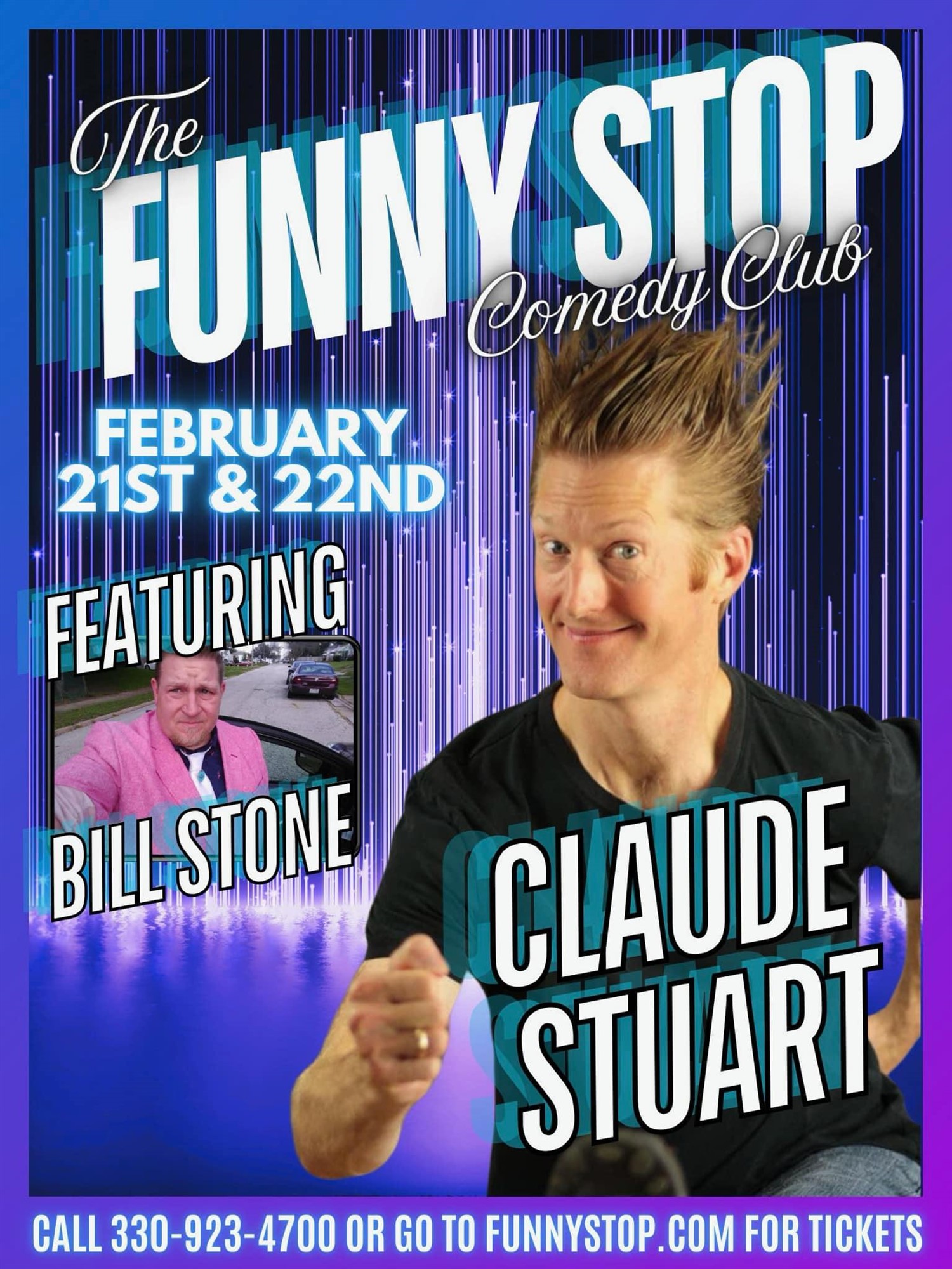 Obtenez des informations et achetez des billets pourClaude Stuart - Fri. 7:30 PM Funny Stop Comedy Club on févr. 21, 19:30 @Funny Stop Comedy Club