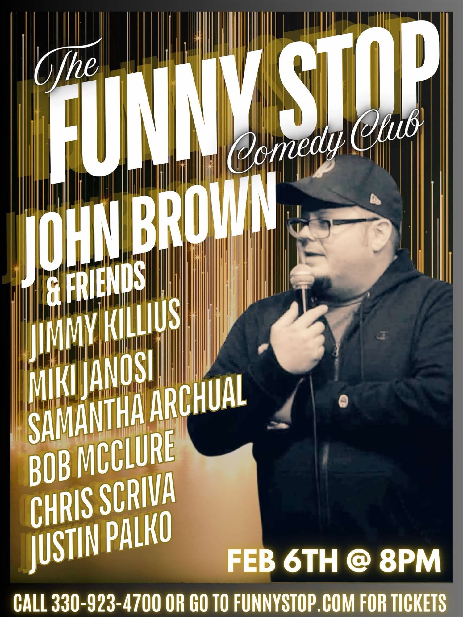 Get information & buy tickets to John Brown & Friends - Thur. Show Funny Stop Comedy Club on Feb 06, 20:00 @Funny Stop Comedy Club | Funny Stop