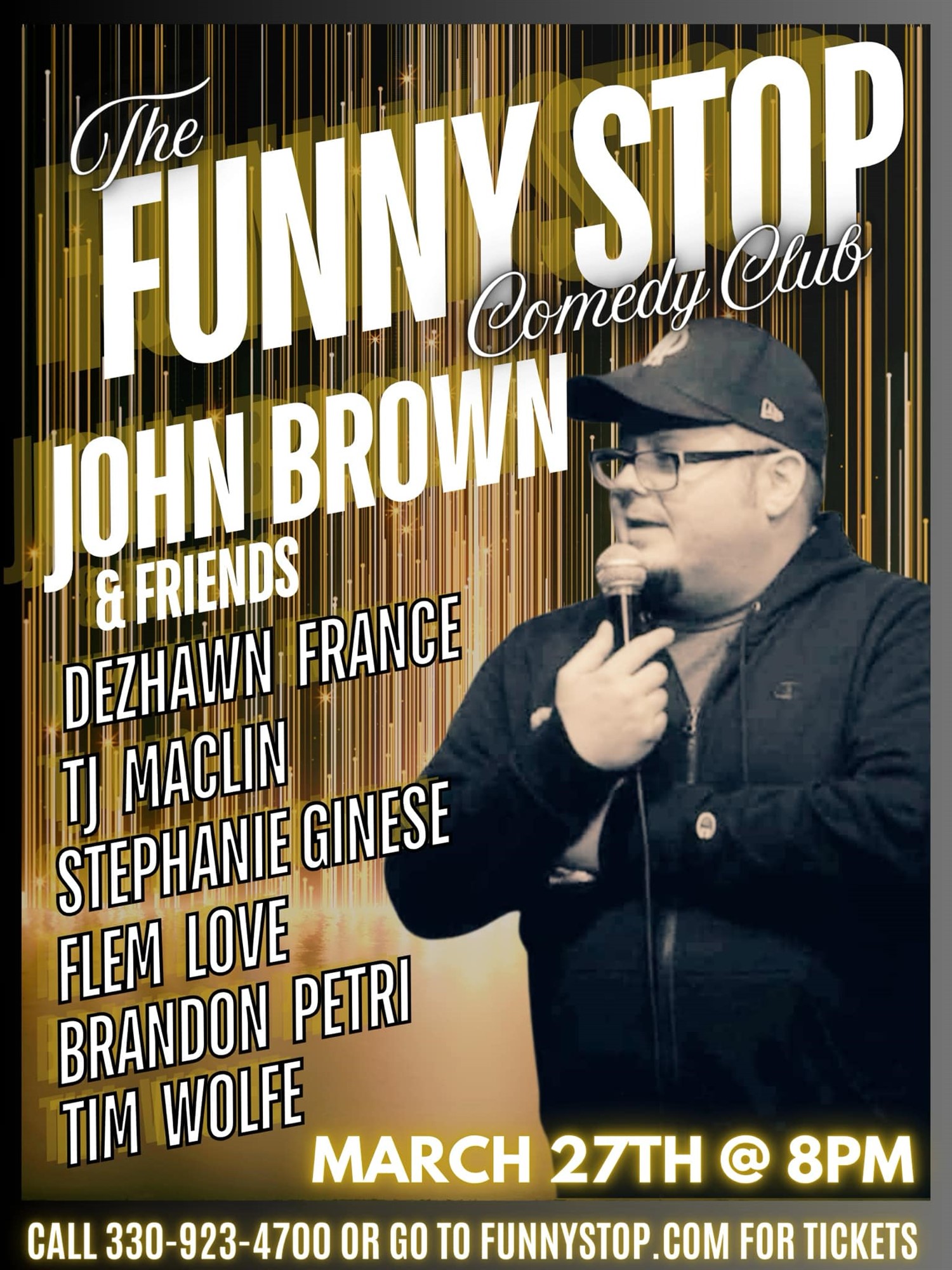 Get information & buy tickets to John Brown & Friends - Thur. Show Funny Stop Comedy Club on Mar 27, 20:00 @Funny Stop Comedy Club | Funny Stop