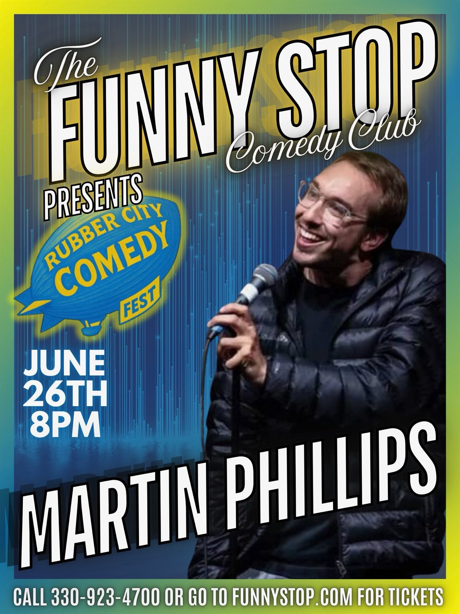 Get information & buy tickets to Martin Phillips | Thur. | Rubber City Comedy Festival Funny Stop Comedy Club on Jun 26, 20:00 @Funny Stop Comedy Club