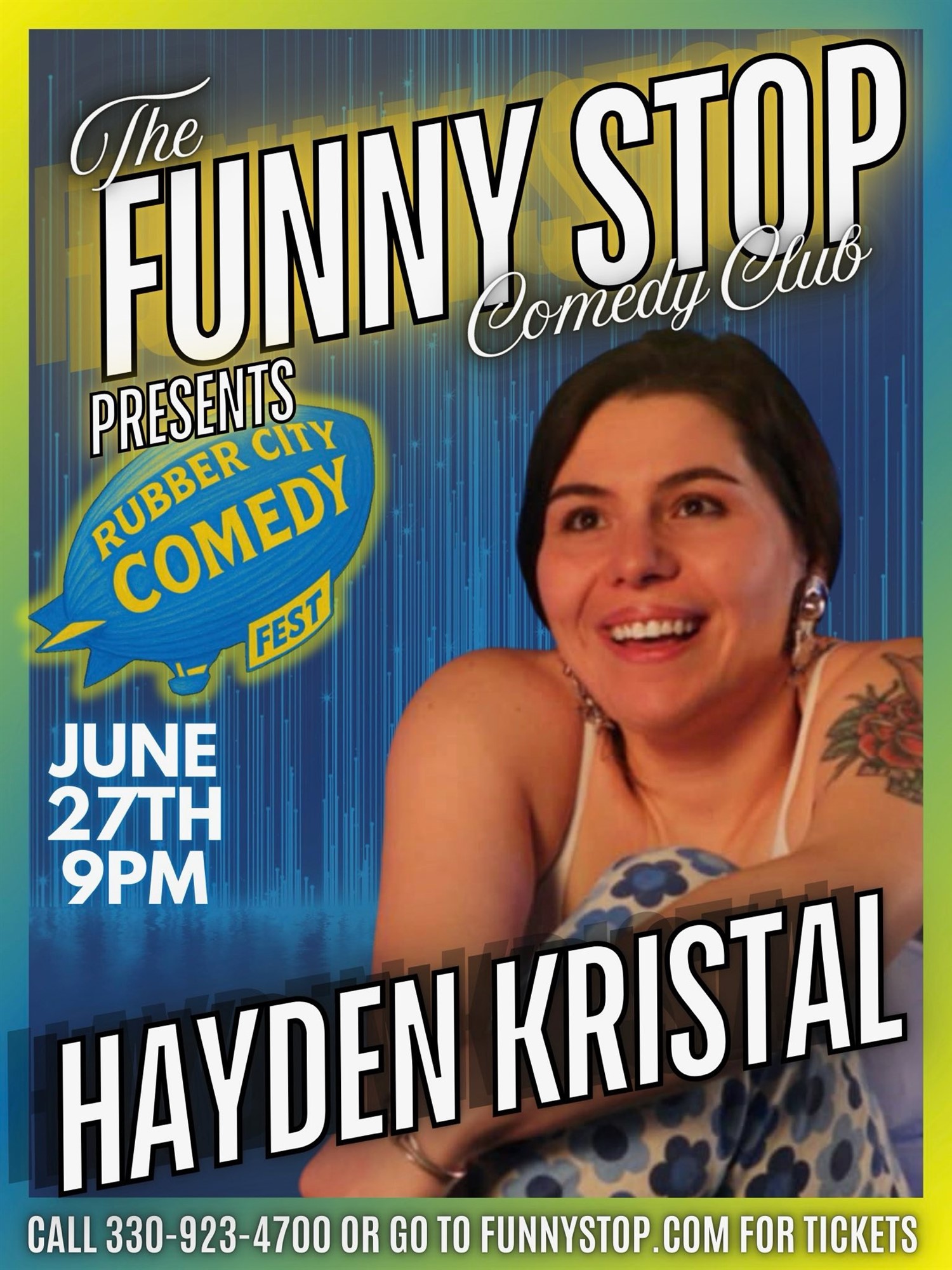 Get information & buy tickets to Hayden Kristal | Fri. | Rubber City Comedy Festival Funny Stop Comedy Club on Jun 27, 21:30 @Funny Stop Comedy Club