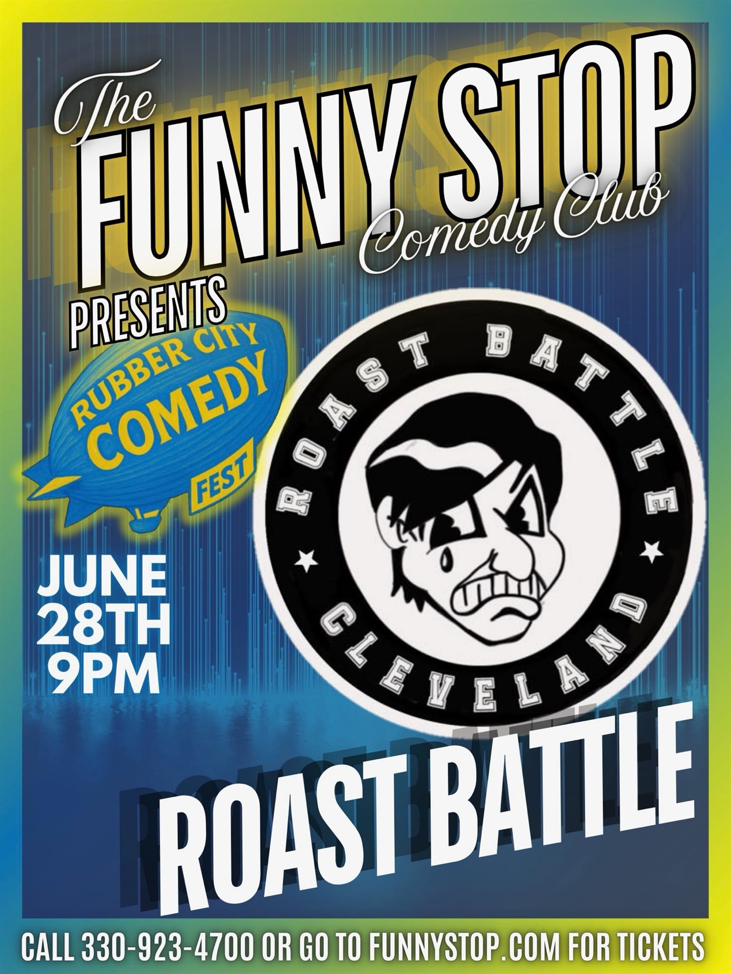 Get information & buy tickets to Roast Battle Cleveland | Sat. | Rubber City Comedy Festival Funny Stop Comedy Club on Jun 28, 21:30 @Funny Stop Comedy Club