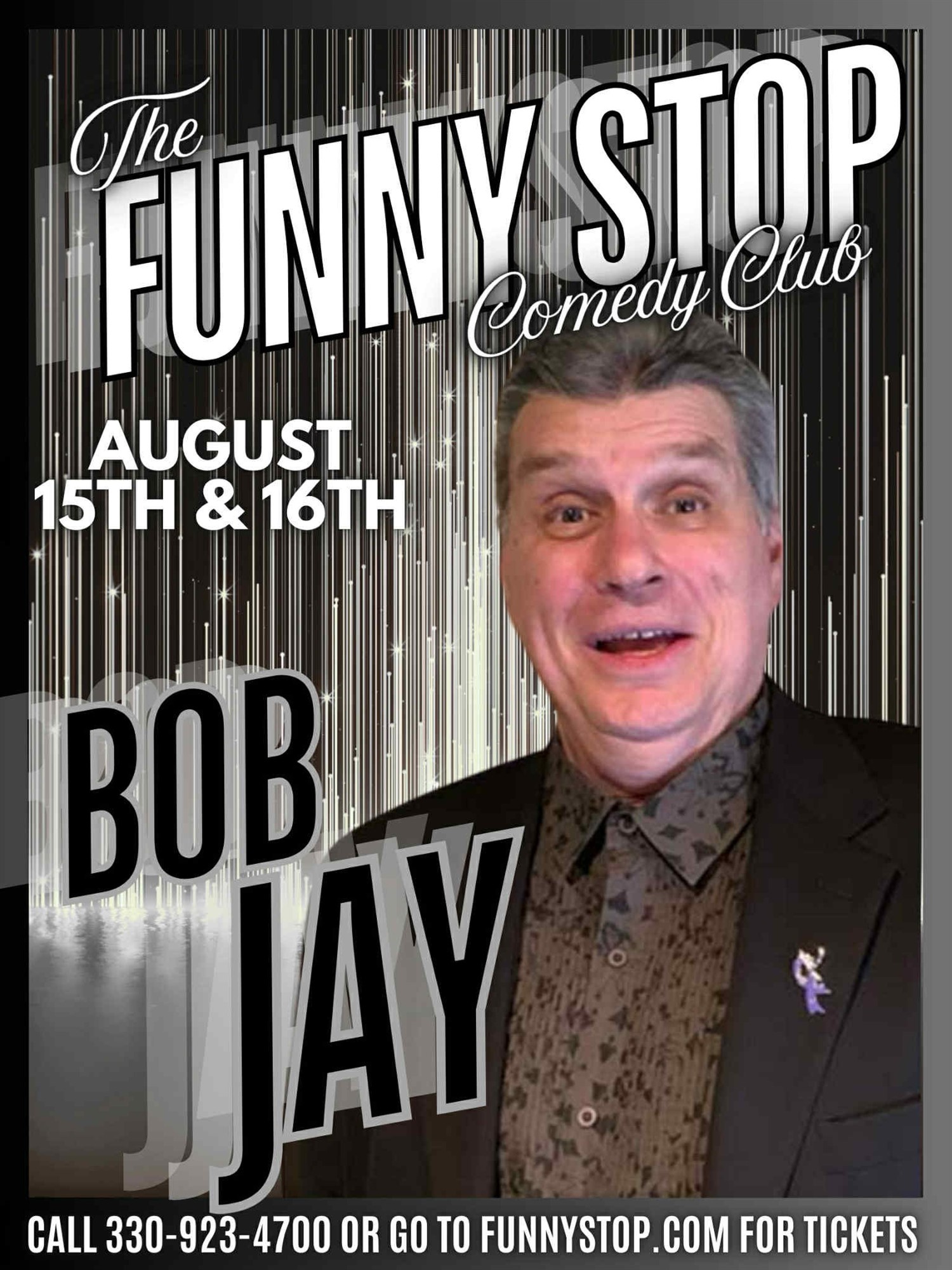 Get information & buy tickets toBob Jay - Fri. Show Funny Stop Comedy Club on Aug 15, 19:30 @Funny Stop Comedy Club | Funny Stop | funnystop.online