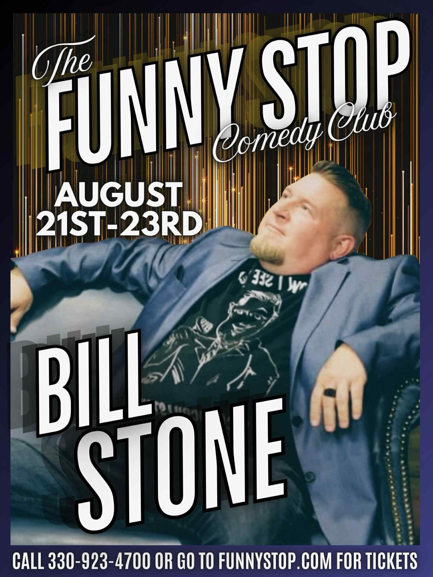 Get information & buy tickets toBill Stone - Thur. Show Funny Stop Comedy Club on Aug 21, 20:00 @Funny Stop Comedy Club | Funny Stop | funnystop.online