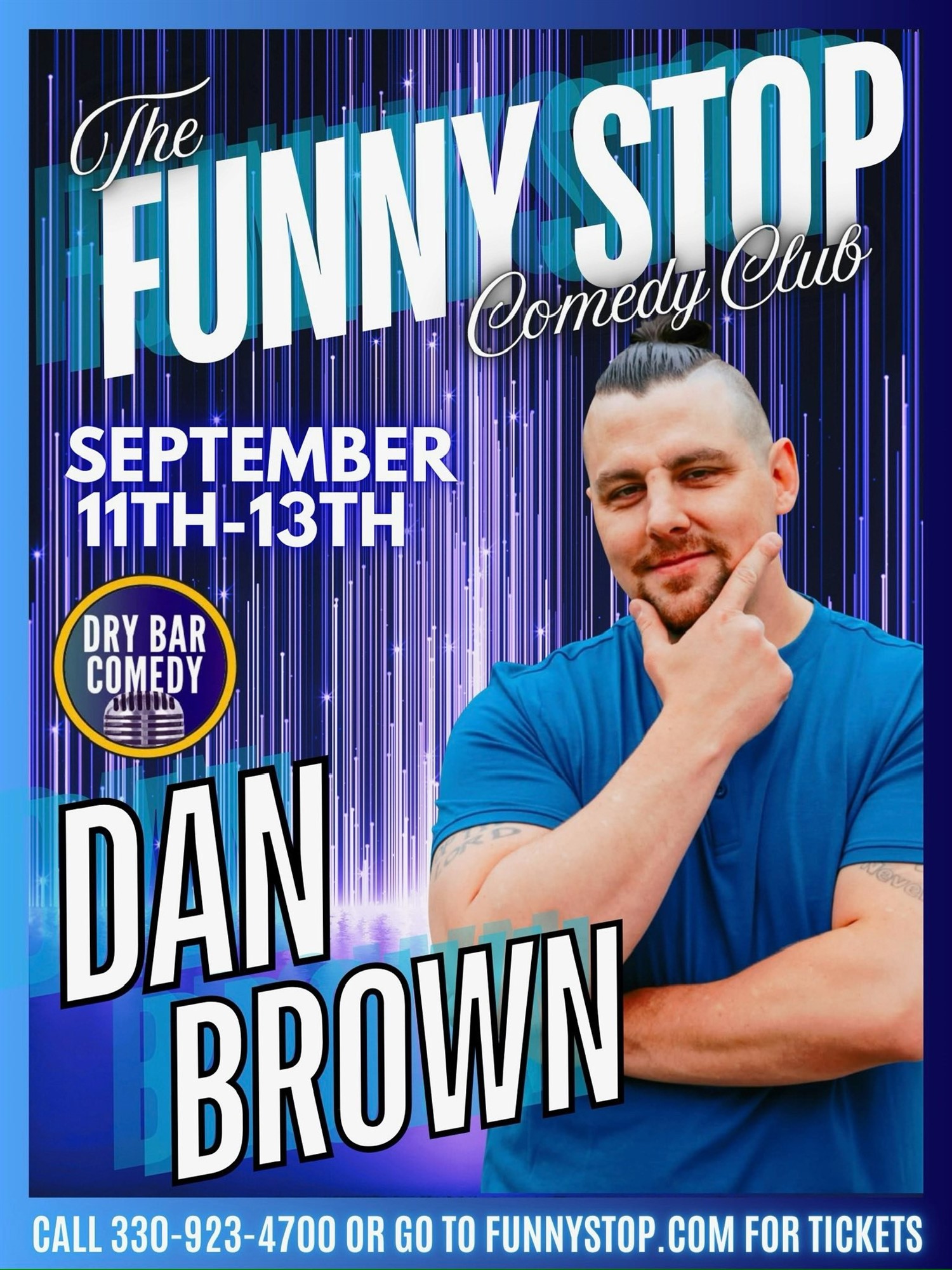 Get information & buy tickets toDan Brown - Sat. Show Funny Stop Comedy Club on Sep 13, 19:30 @Funny Stop Comedy Club | Funny Stop | funnystop.online