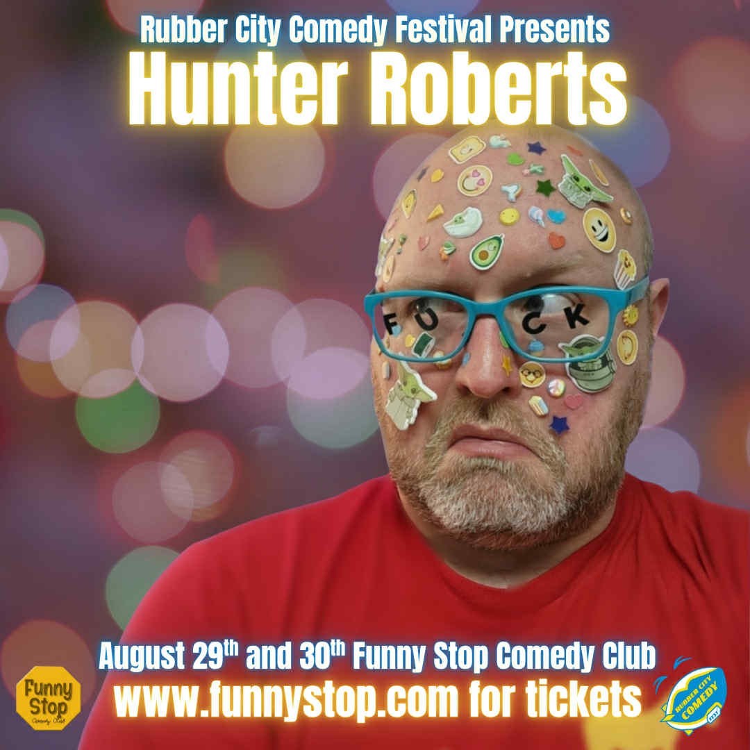 Get information & buy tickets toHunter Roberts - Fri. Show Funny Stop Comedy Club on Aug 29, 19:30 @Funny Stop Comedy Club | Funny Stop | funnystop.online