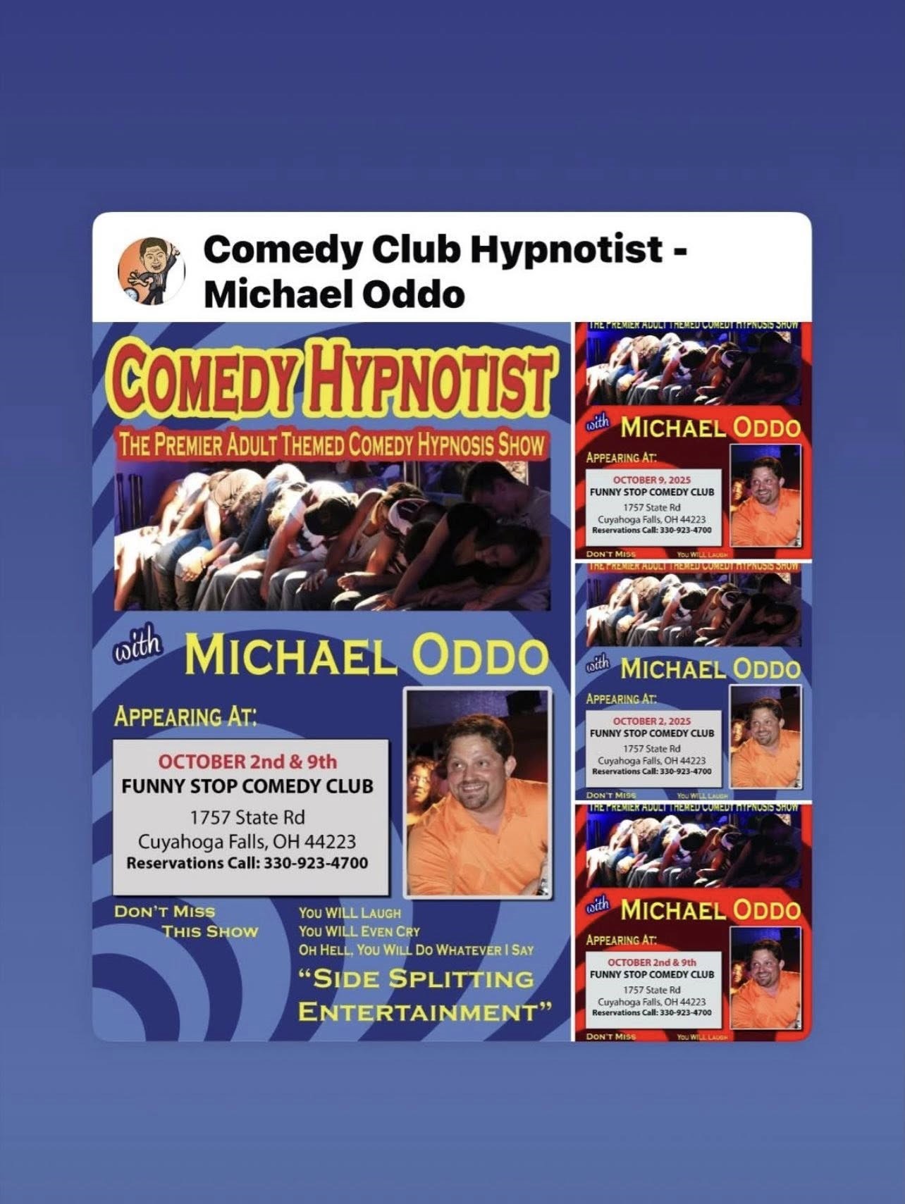 Get information & buy tickets toMichael Oddo - Thur. Show Funny Stop Comedy Club on Oct 09, 20:00 @Funny Stop Comedy Club | Funny Stop | funnystop.online