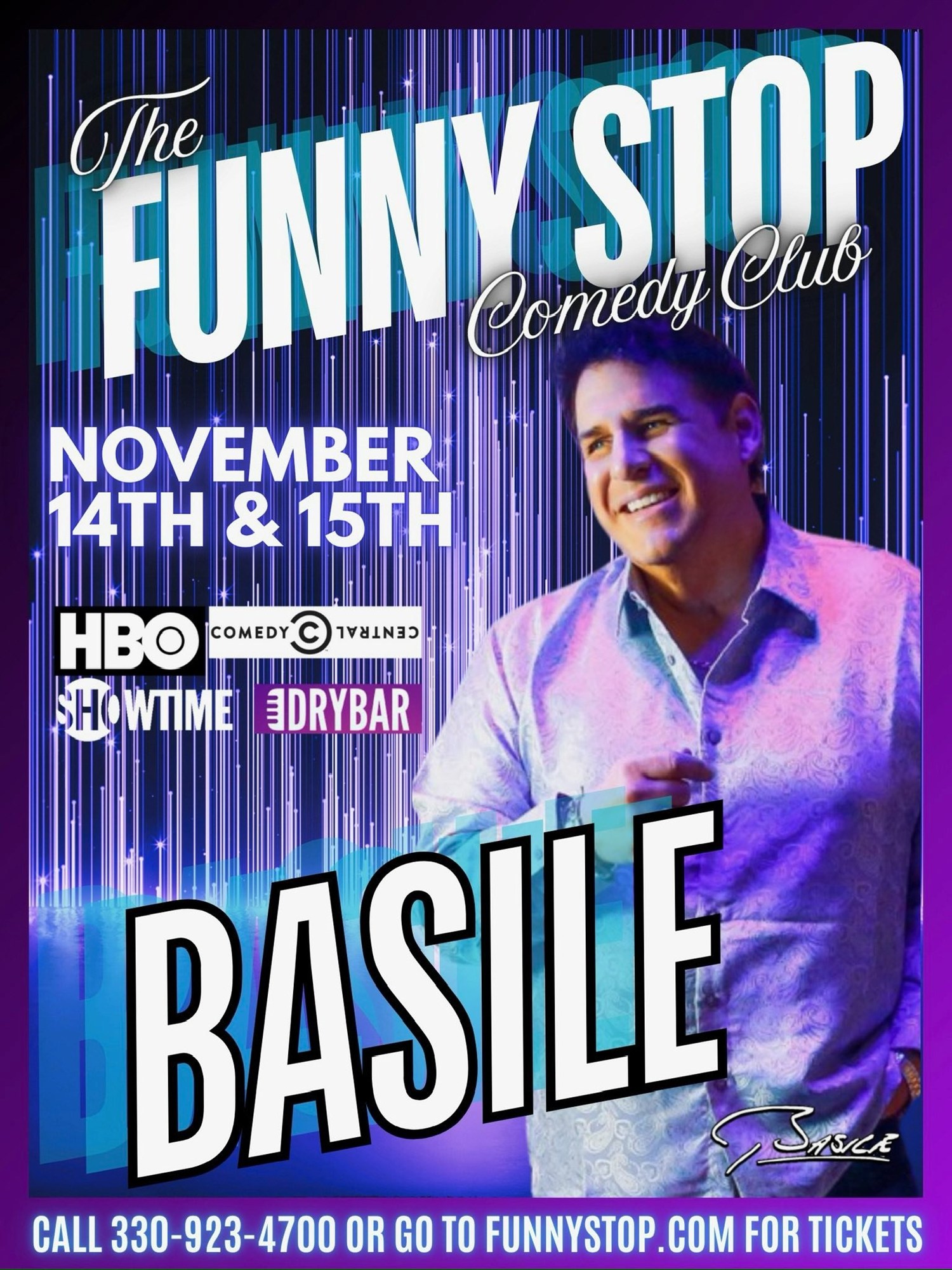 Get information & buy tickets toBasile - Sat. Show Funny Stop Comedy Club on Nov 15, 19:30 @Funny Stop Comedy Club | Funny Stop | funnystop.online