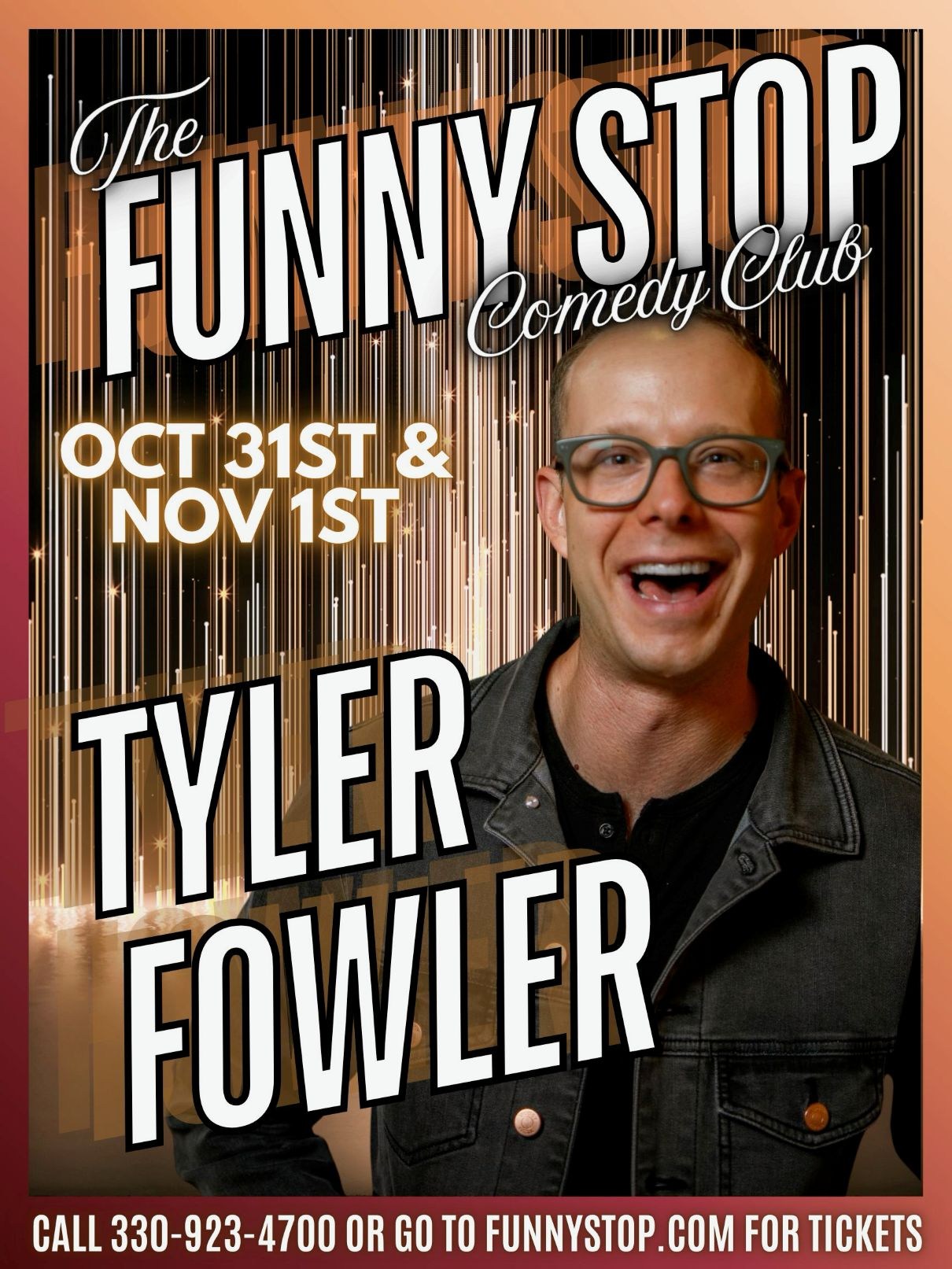 Get information & buy tickets toTyler Fowler - Fri. Show Funny Stop Comedy Club on Oct 31, 19:30 @Funny Stop Comedy Club | Funny Stop | funnystop.online