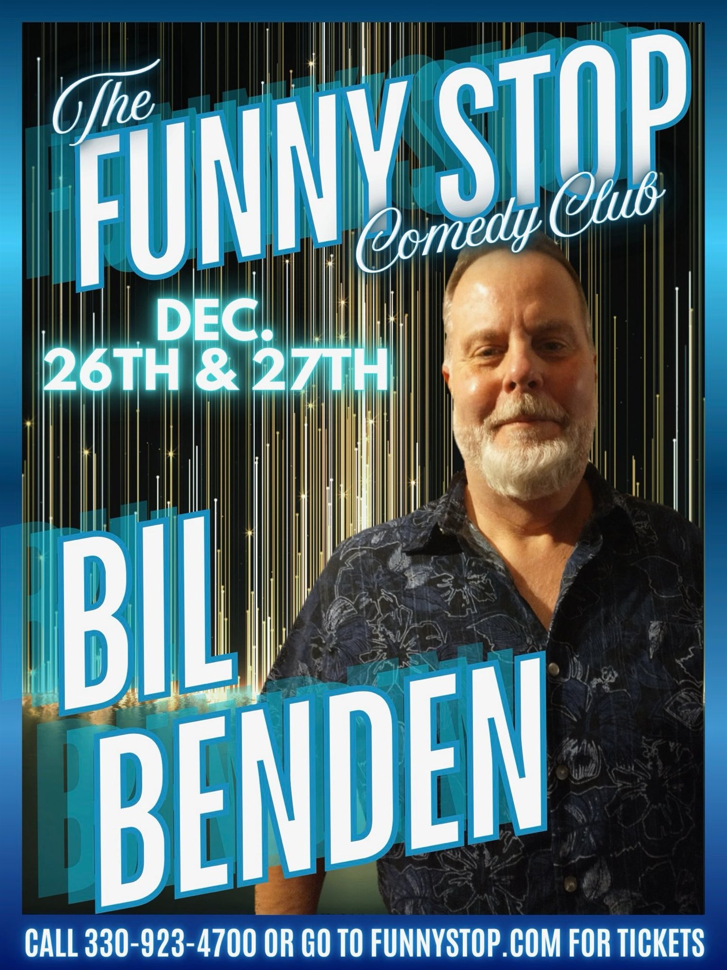 Get information & buy tickets toBil Benden - Fri. Show Funny Stop Comedy Club on Dec 26, 19:30 @Funny Stop Comedy Club | Funny Stop | funnystop.online