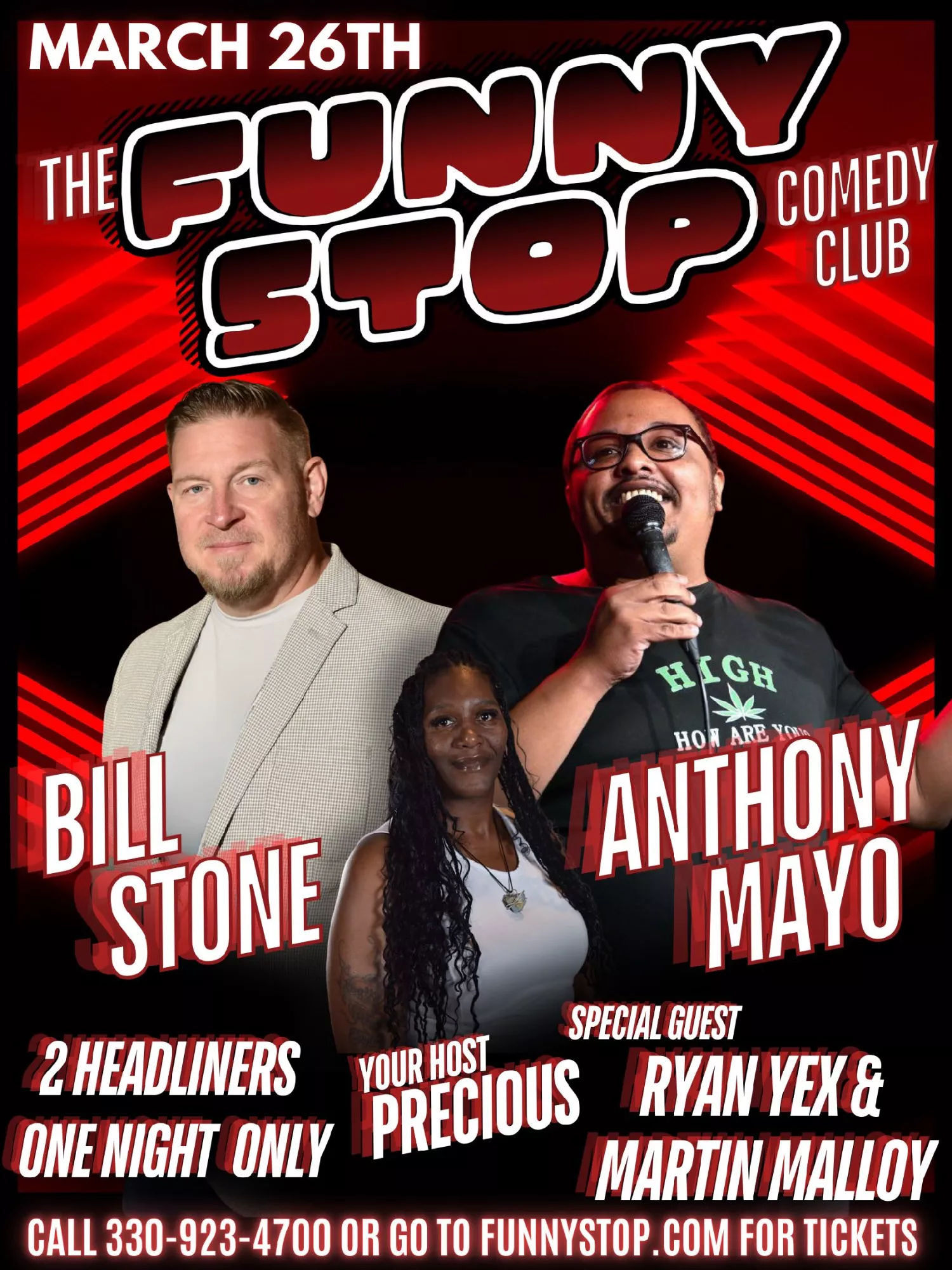 Get information & buy tickets toBill Stone and Anthony Mayo - 8PM Funny Stop Comedy Club on Mar 26, 20:00 @Funny Stop Comedy Club | Funny Stop