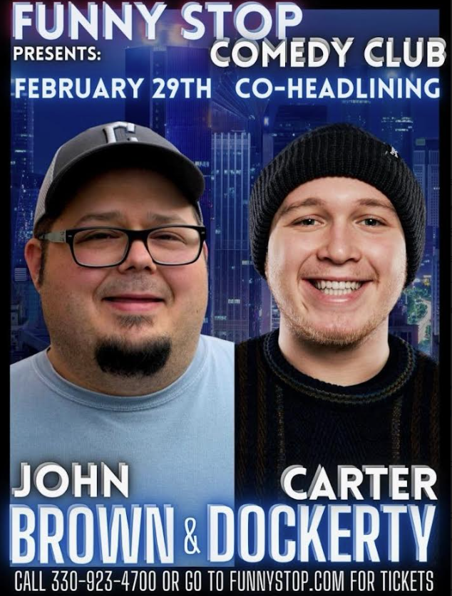 Get Information and buy tickets to John Brown & Carter Dougherty - Thur. 8:00pm Show Funny Stop Comedy Club on Funny Stop