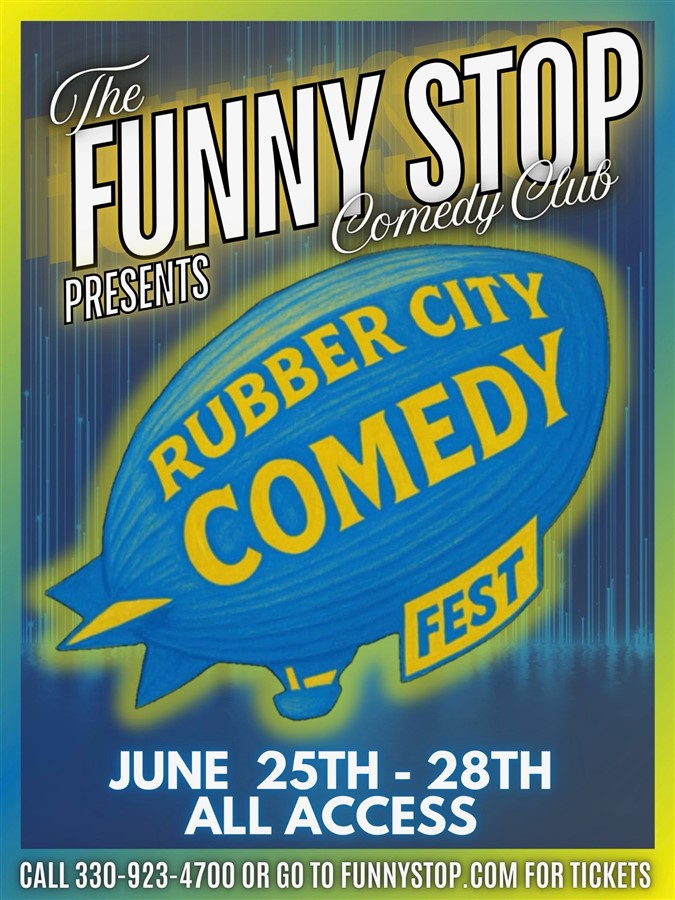 Get Information and buy tickets to All Access Ticket & Festival T-Shirt | Rubber City Comedy Festival 2025 Funny Stop Comedy Club on Funny Stop