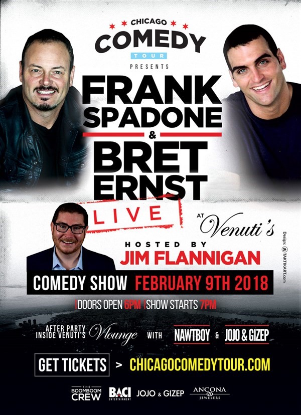 Chicago Comedy Tour Jim Flannigan, Bret Ernst, Frank Spadone - Information
