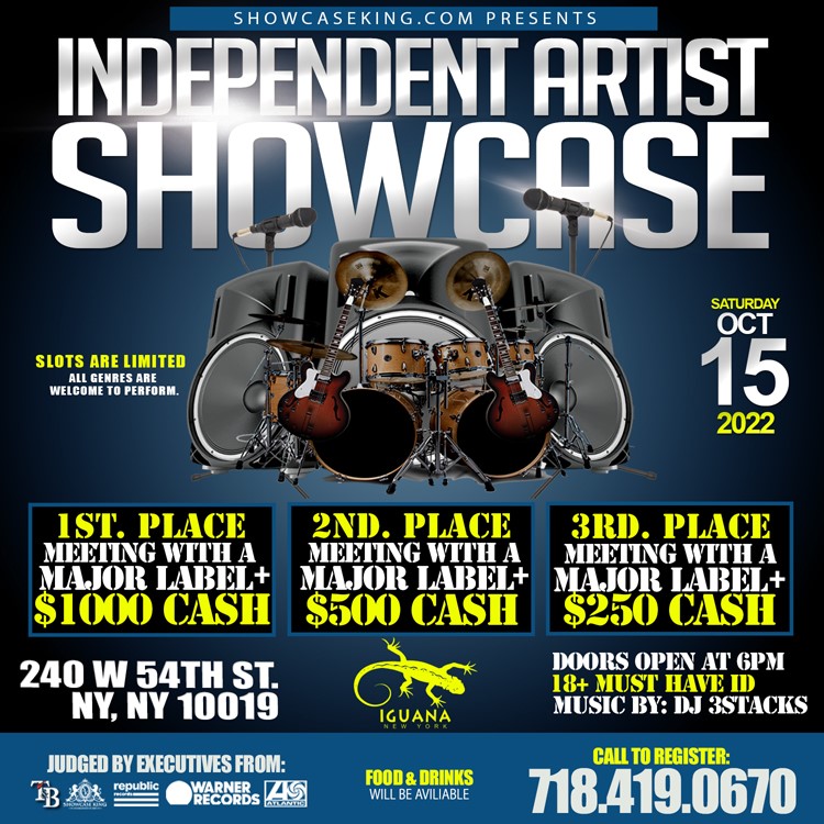 INDUSTRY READY ARTIST SHOWCASE  on sep. 24, 19:00@Hall of Fame - Buy tickets and Get information on SHOWCASE KING LLC. 