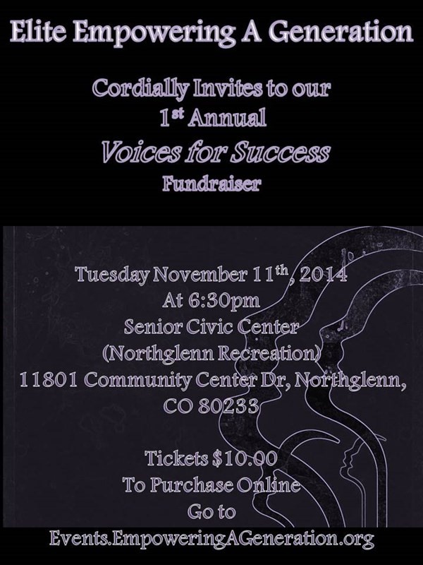 Get Information and buy tickets to Voices for Success Fundraiser  on Elite Empowering a Generation