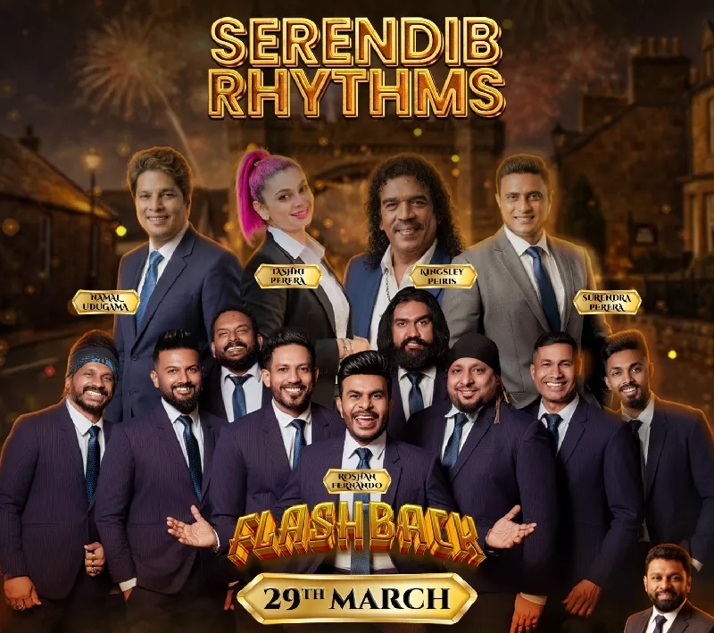 Get Information and buy tickets to Serendib Rhythm with FLASHBACK Featuring Namal Udugama, Roshan Fernanado, Surendra Perera, Kingsley Peiris and  Tashni Perera on Roxsel Tickets